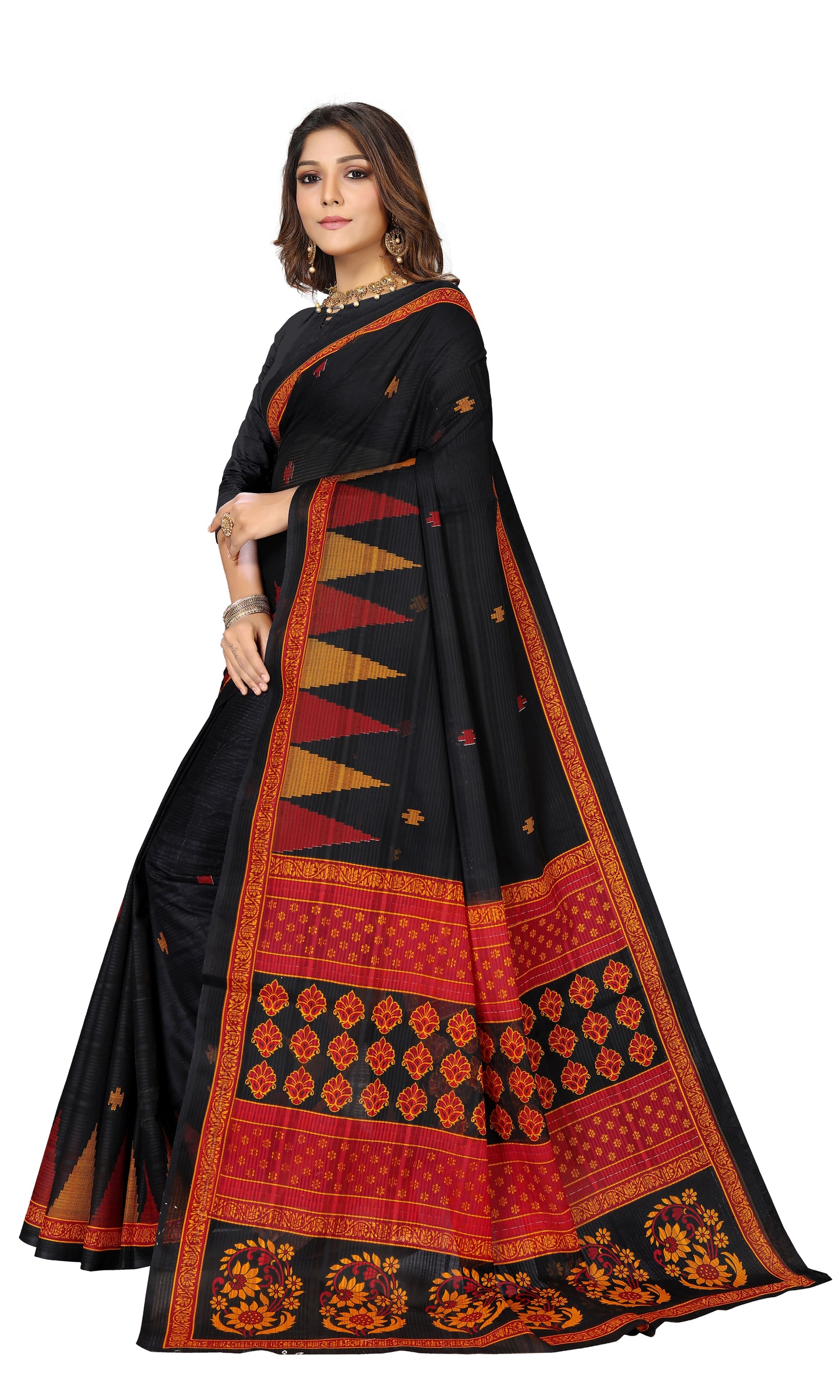 Pure Cotton Printed Mul Mul Saree for Women without Blouse Piece
