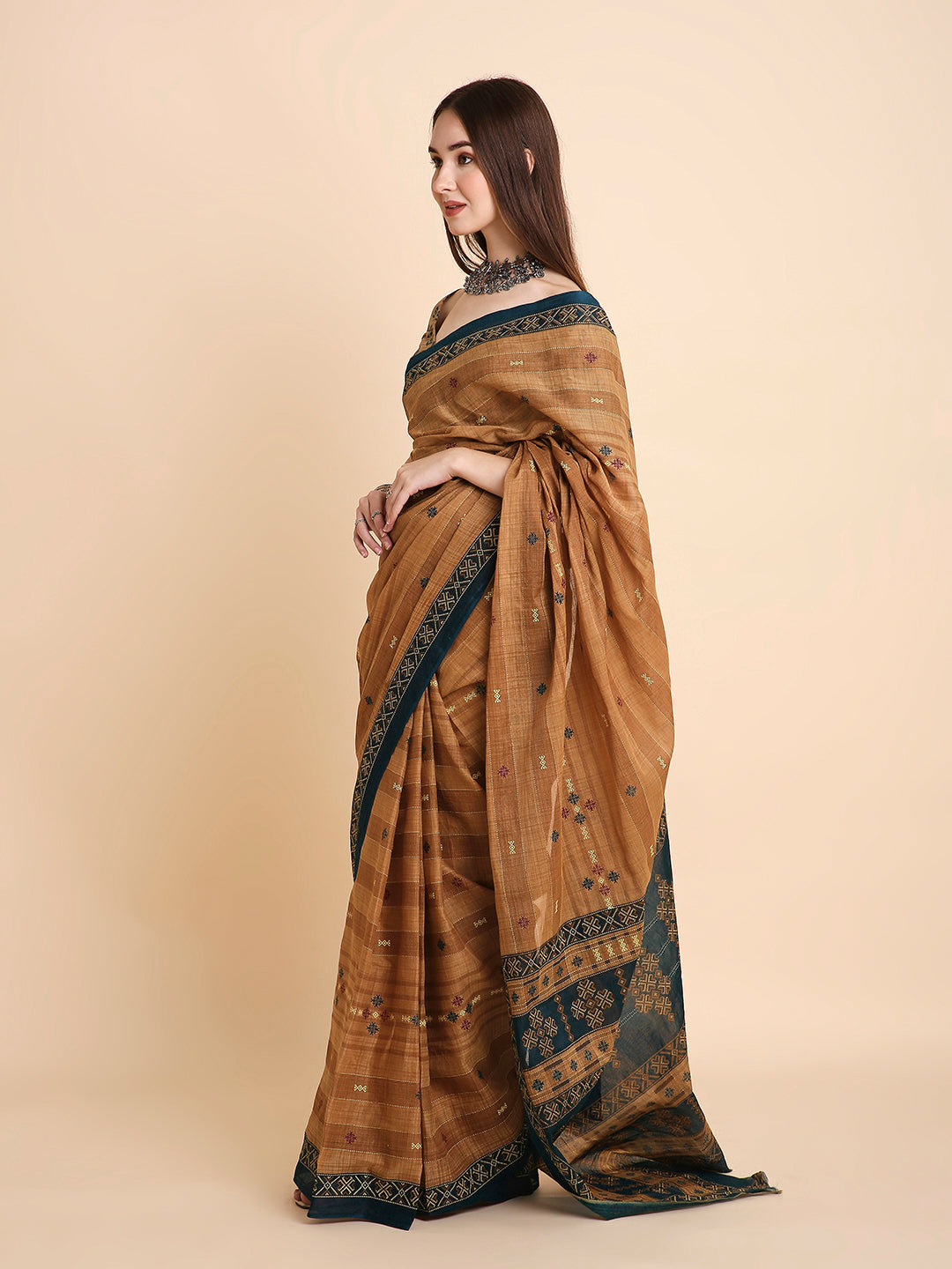 Pure Cotton Printed Mulmul Saree for Women with Blouse Piece