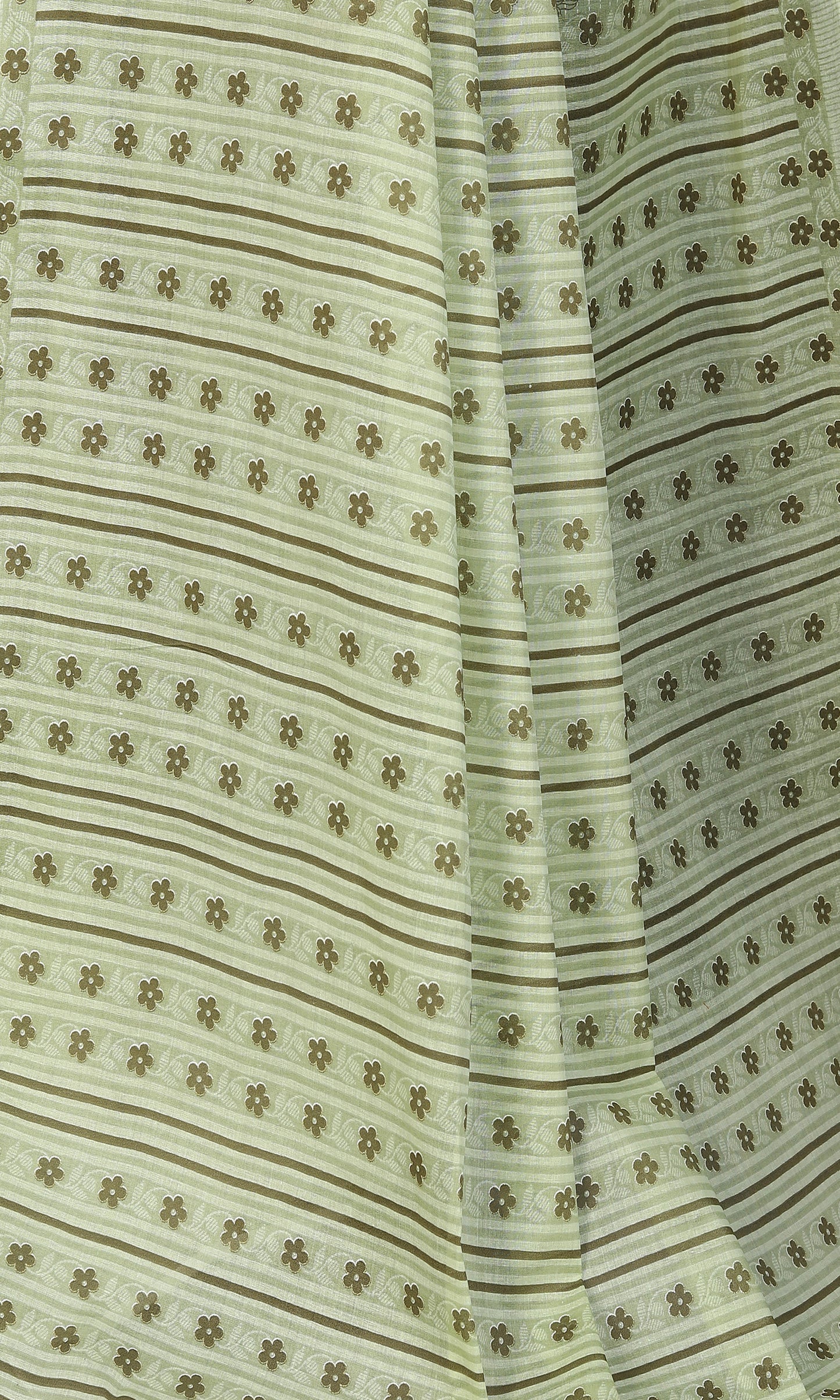 Pure Cotton Printed+Embroidery Mul Mul Saree for Women