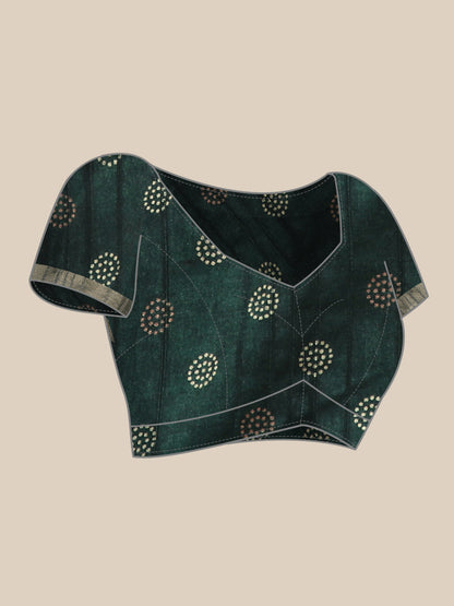 Printed Art Silk Saree with Unstitched Blouse Piece