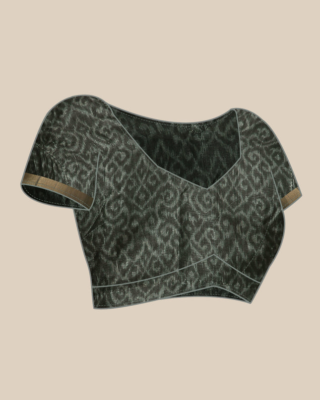 Printed Art Silk Saree with Unstitched Blouse Piece
