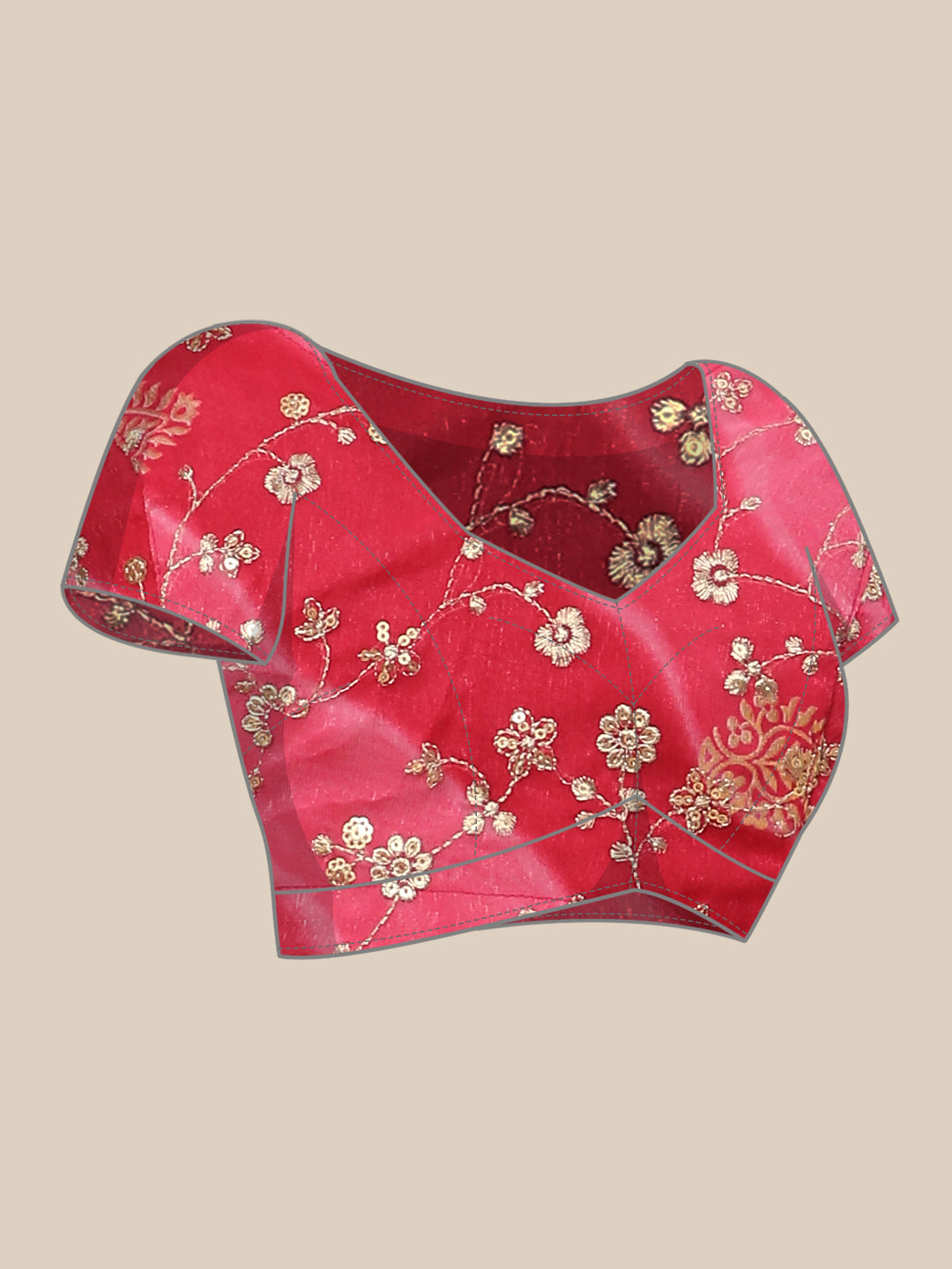 Shimmer Georgette Leheriya Printed Saree with Embroidered Blouse Piece