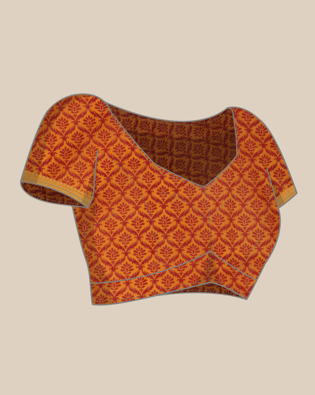 Pure Cotton Printed Mulmul Saree for Women with Blouse Piece