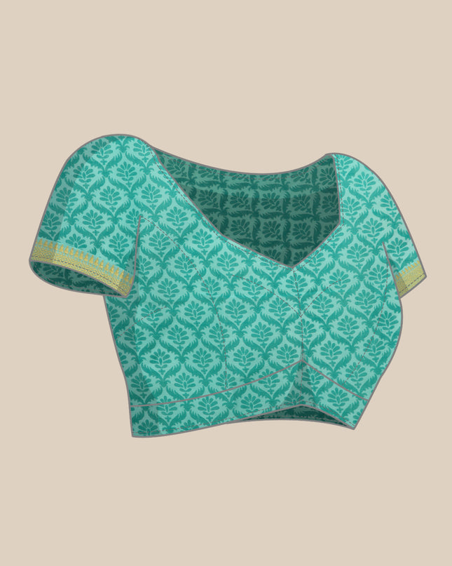 Pure Cotton Printed Mulmul Saree for Women with Blouse Piece