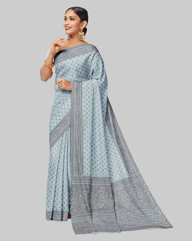 Pure Cotton Printed Mulmul Saree for Women without Blouse Piece