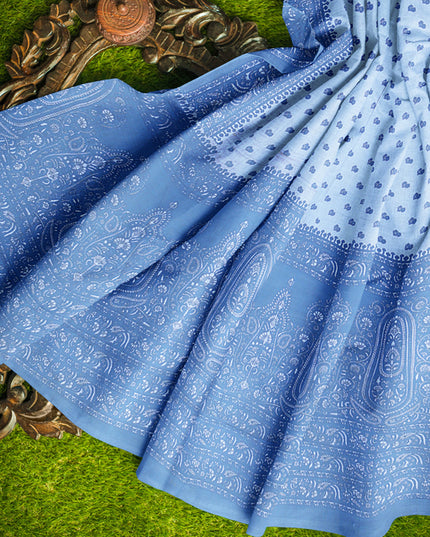Pure Cotton Printed Mulmul Saree for Women without Blouse Piece