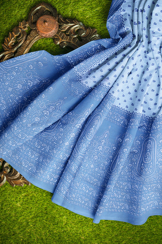 Pure Cotton Printed Mulmul Saree for Women without Blouse Piece