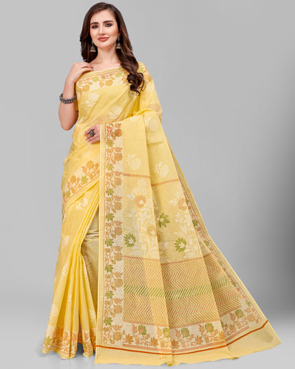 Pure Cotton Printed Mulmul Saree for Women with Blouse Piece