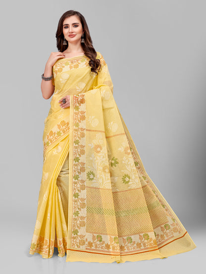 Pure Cotton Printed Mulmul Saree for Women with Blouse Piece