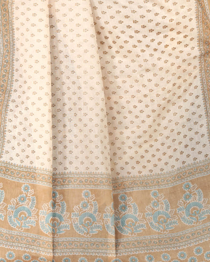 Pure Cotton Printed Mulmul Saree for Women without Blouse Piece