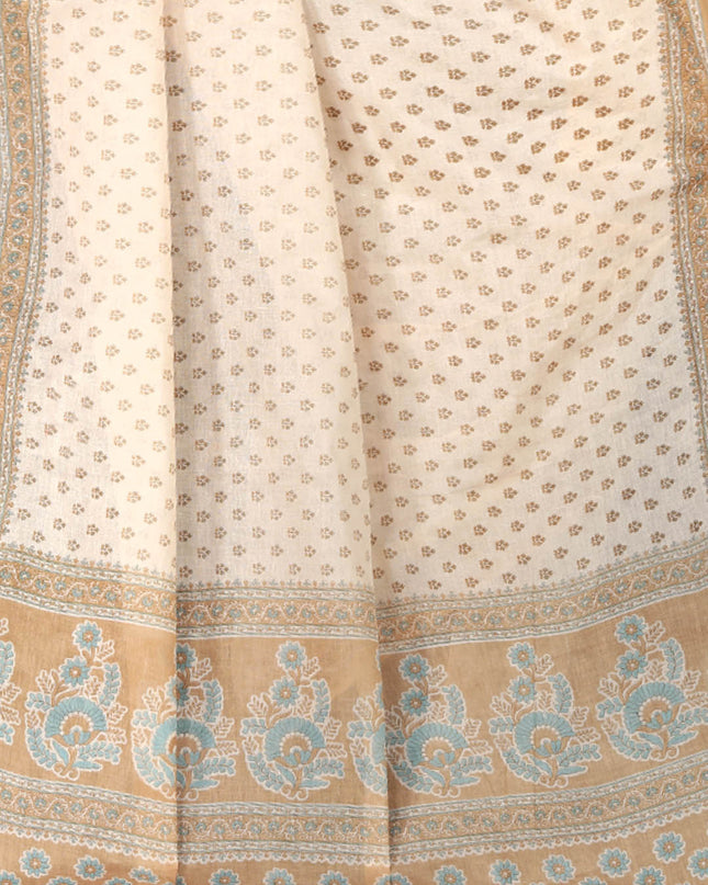 Pure Cotton Printed Mulmul Saree for Women without Blouse Piece