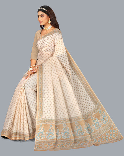 Pure Cotton Printed Mulmul Saree for Women without Blouse Piece