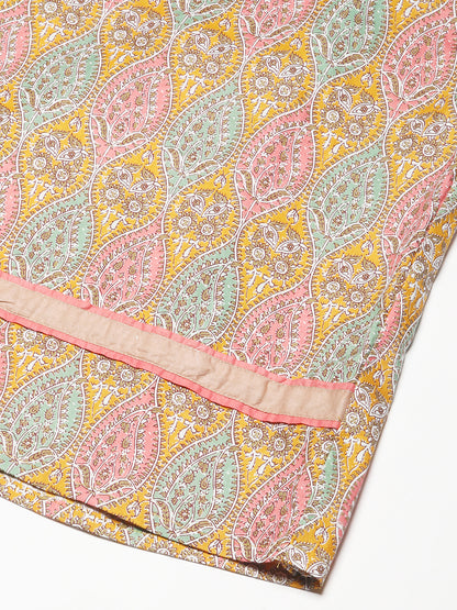 RATAN Women's Cotton Printed Anarkali Paisley Shell Kurta