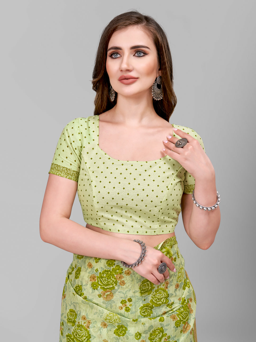 Pure Cotton Printed Mulmul Saree for Women with Blouse Piece