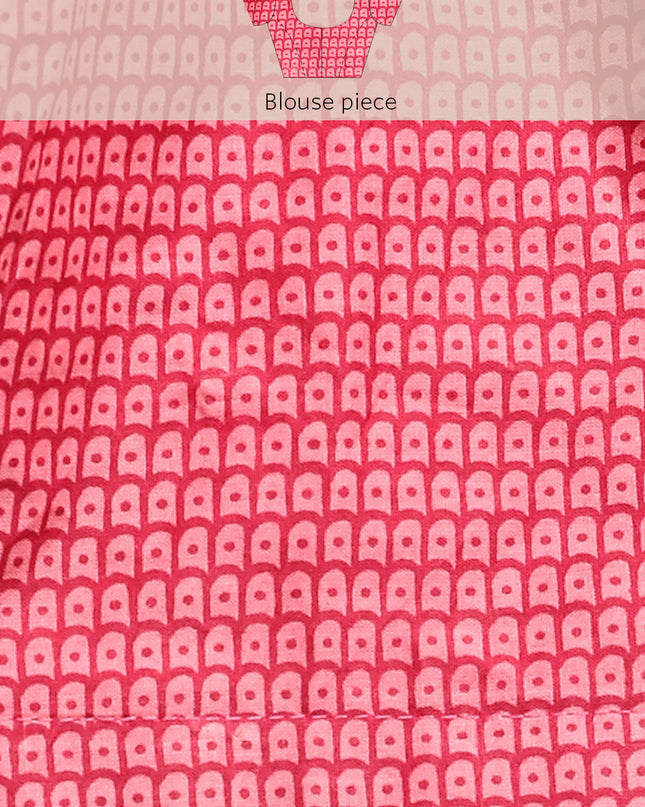 Pure Cotton Printed Mulmul Saree for Women with Blouse Piece