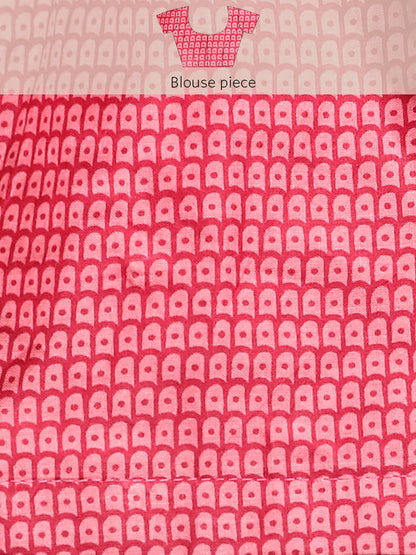 Pure Cotton Printed Mulmul Saree for Women with Blouse Piece