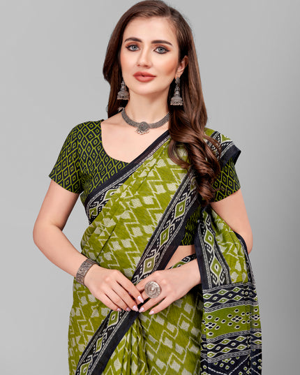 Pure Cotton Printed Mulmul Saree for Women with Blouse Piece