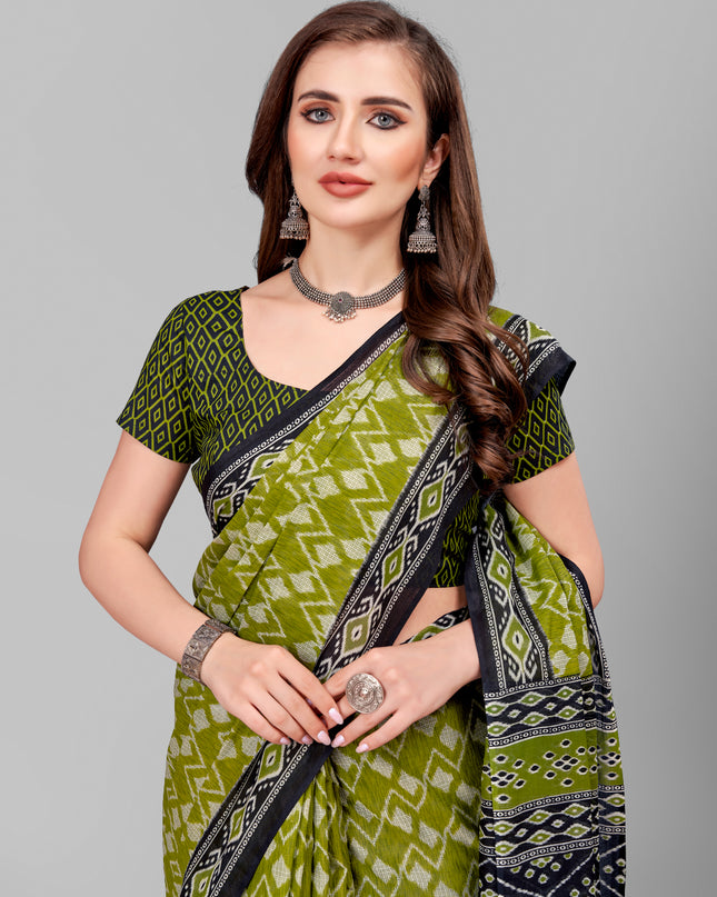 Pure Cotton Printed Mulmul Saree for Women with Blouse Piece