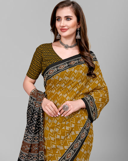 Pure Cotton Printed Mulmul Saree for Women with Blouse Piece