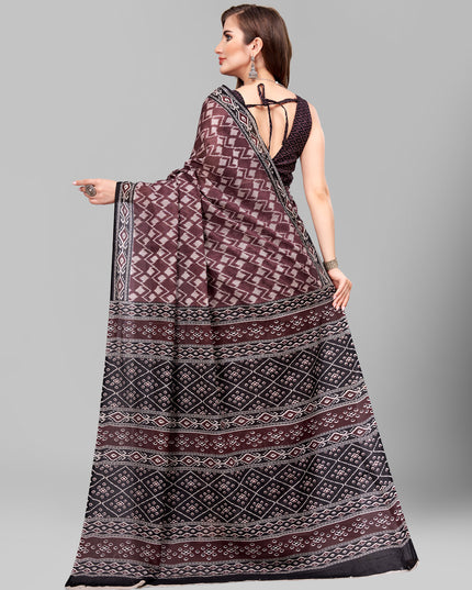 Pure Cotton Printed Mulmul Saree for Women with Blouse Piece