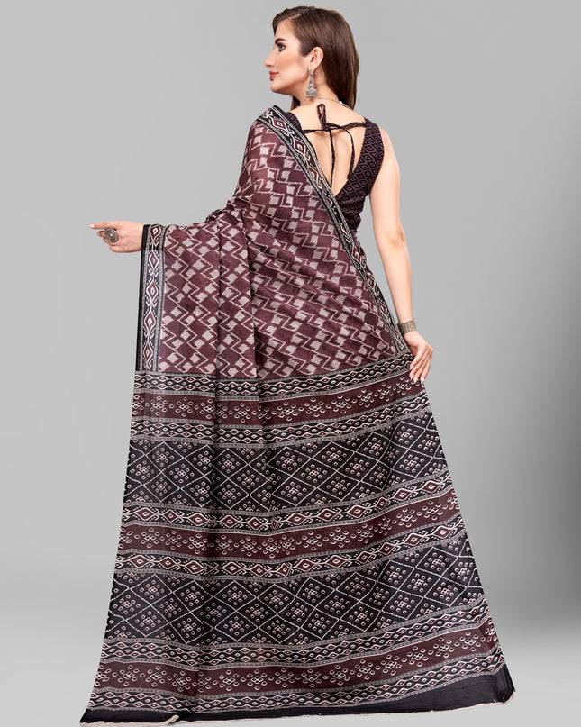 Pure Cotton Printed Mulmul Saree for Women with Blouse Piece