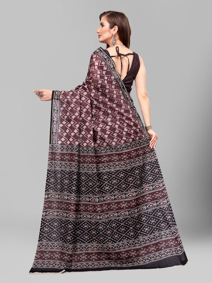 Pure Cotton Printed Mulmul Saree for Women with Blouse Piece