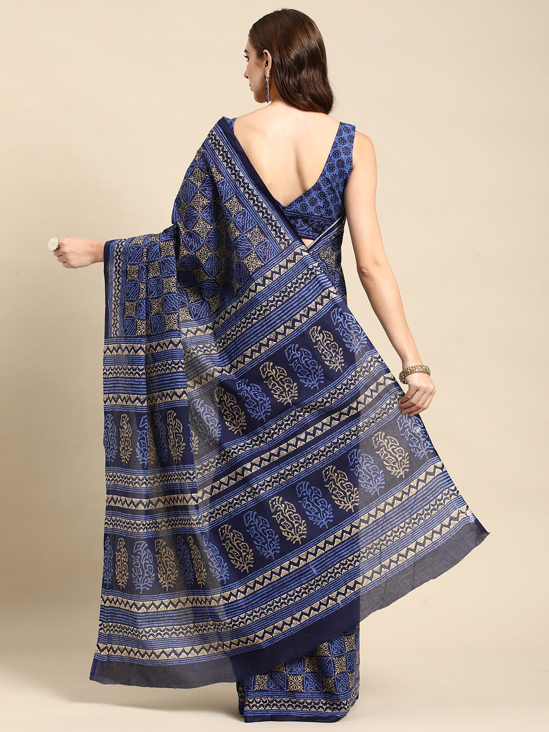Pure Cotton Printed Mulmul Saree for Women with Blouse Piece
