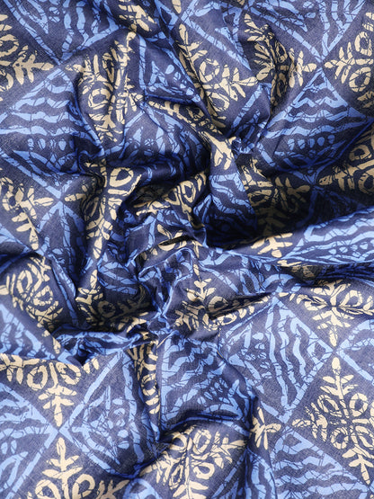 Pure Cotton Printed Mulmul Saree for Women with Blouse Piece