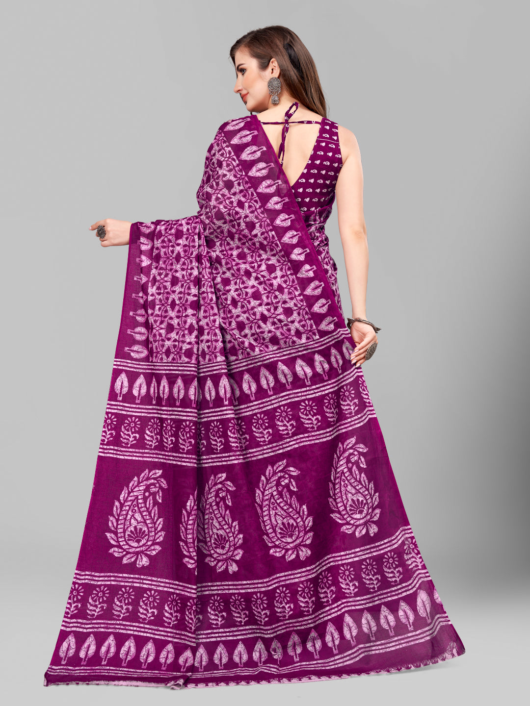 Pure Cotton Printed Mulmul Saree for Women with Blouse Piece