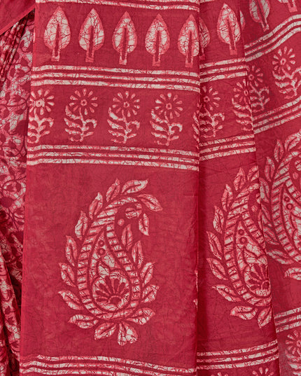 Pure Cotton Printed Mulmul Saree for Women with Blouse Piece