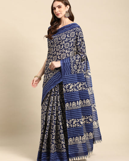 Pure Cotton Printed Mulmul Saree for Women with Blouse Piece