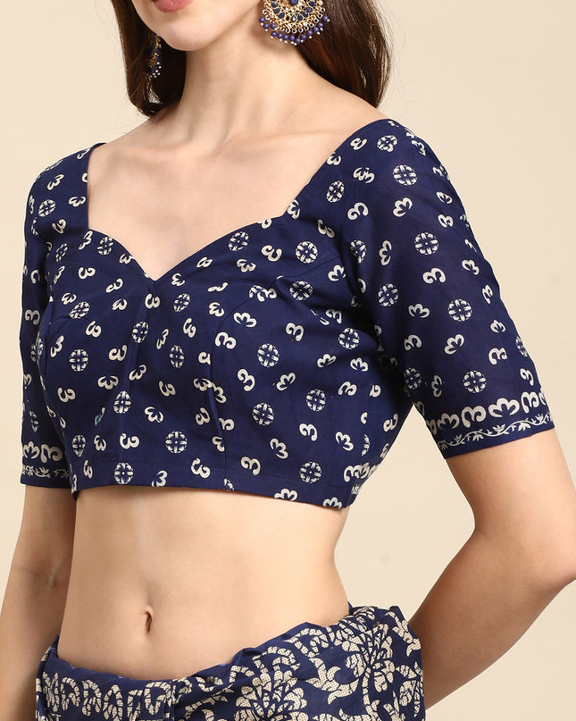 Pure Cotton Printed Mulmul Saree for Women with Blouse Piece