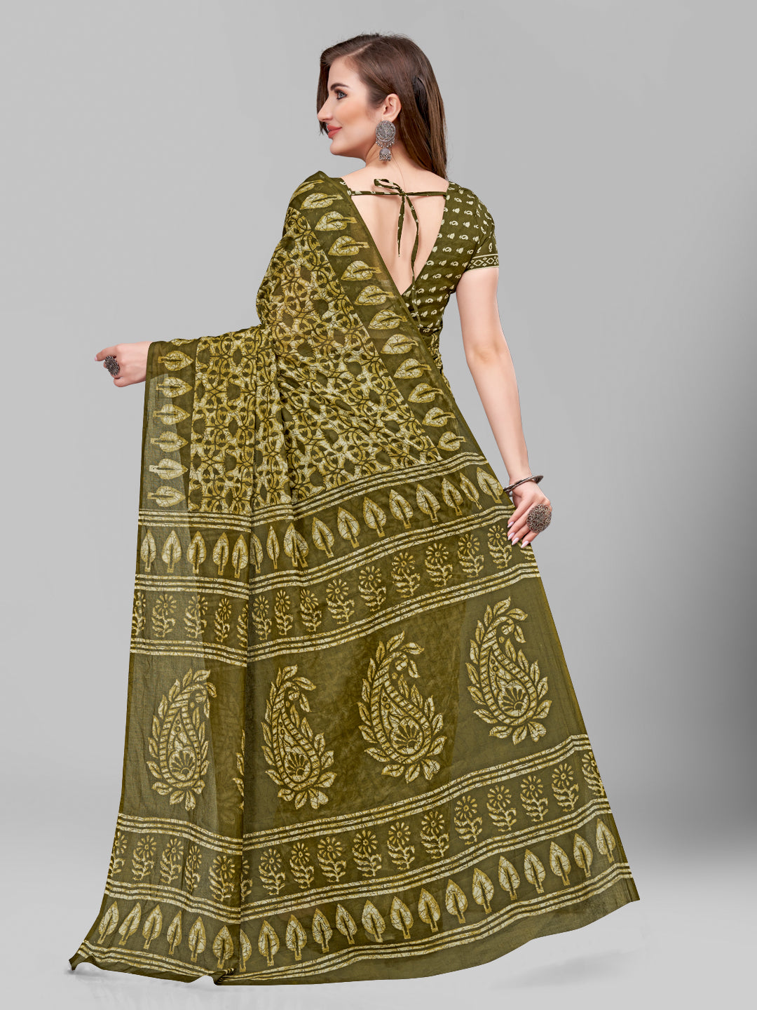 Pure Cotton Printed Mulmul Saree for Women with Blouse Piece