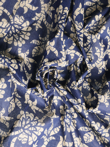 Pure Cotton Printed Mulmul Saree for Women with Blouse Piece