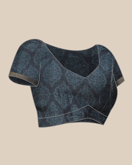 Printed Art Silk Saree with Unstitched Blouse Piece