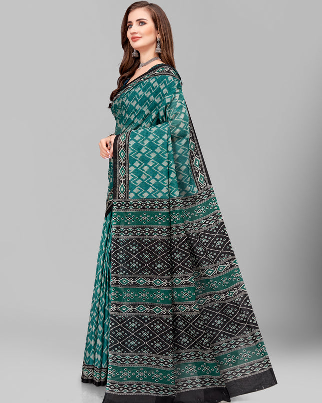 Pure Cotton Printed Mulmul Saree for Women with Blouse Piece