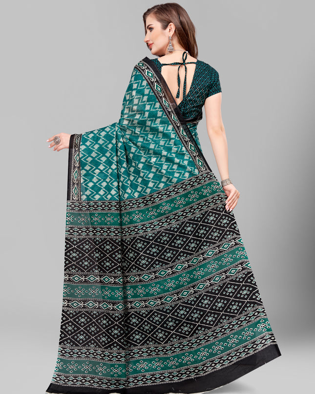 Pure Cotton Printed Mulmul Saree for Women with Blouse Piece
