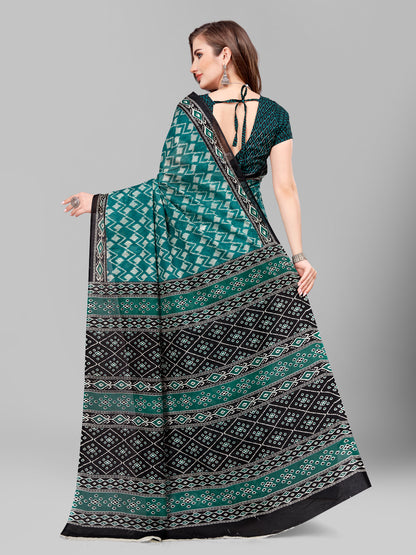 Pure Cotton Printed Mulmul Saree for Women with Blouse Piece