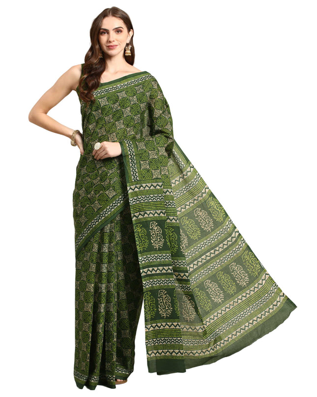 Pure Cotton Printed Mulmul Saree for Women with Blouse Piece