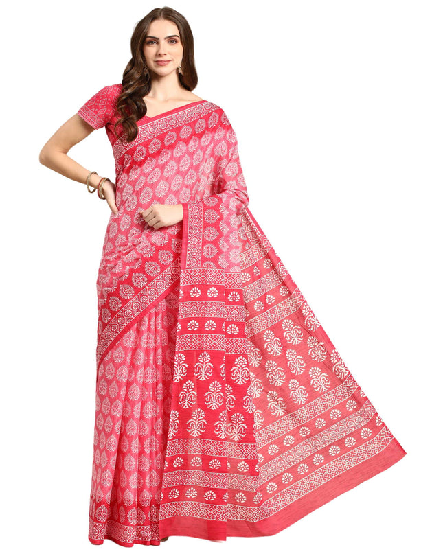 Pure Cotton Printed Mulmul Saree for Women with Blouse Piece