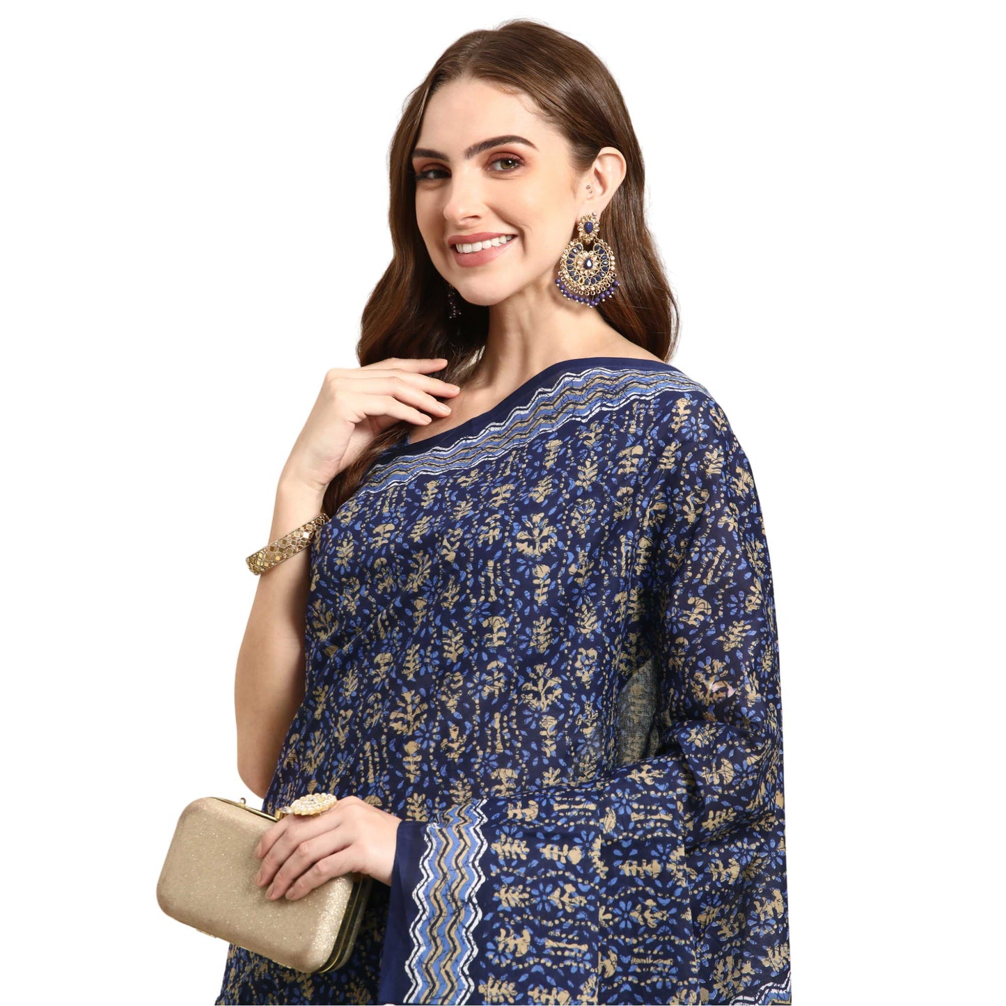 Pure Cotton Printed Mulmul Saree for Women with Blouse Piece