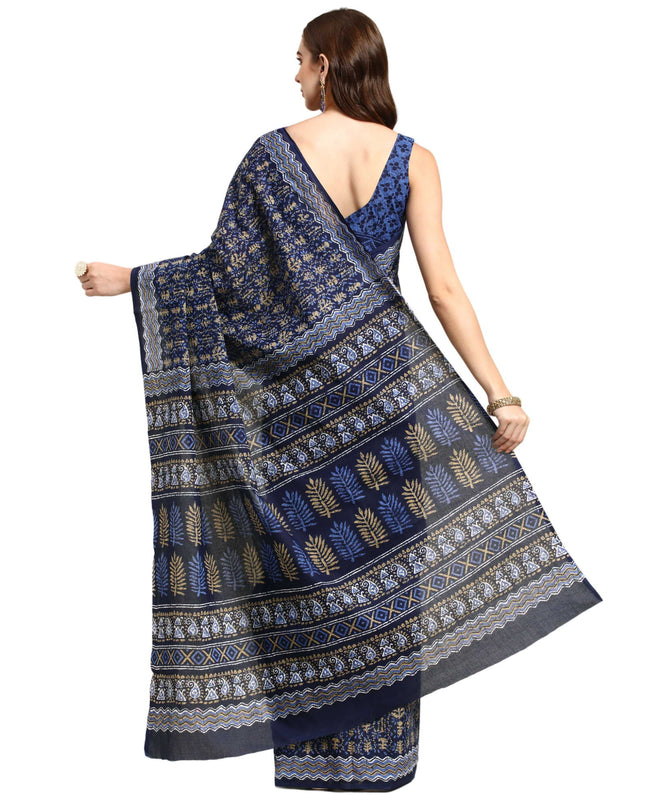 Pure Cotton Printed Mulmul Saree for Women with Blouse Piece