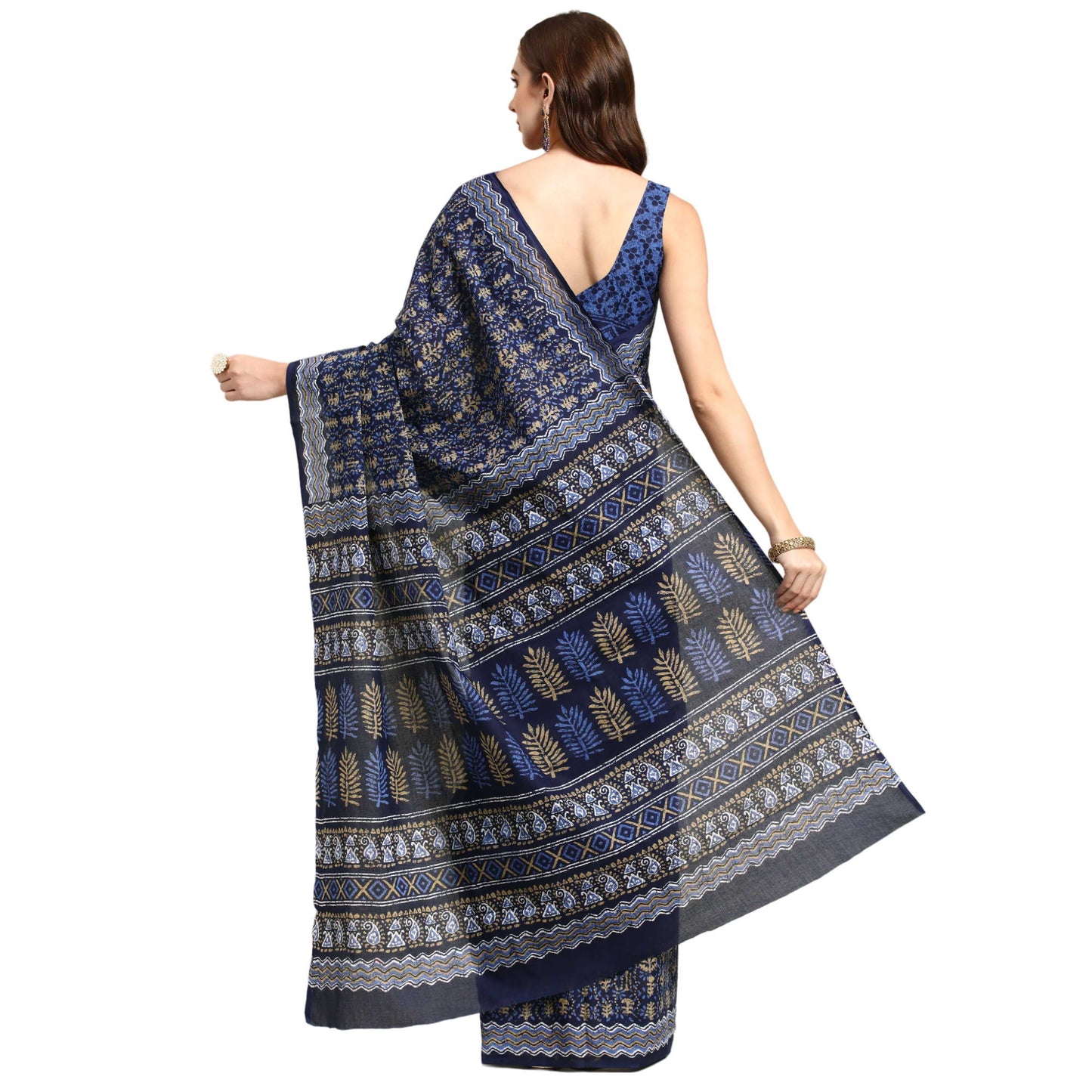 Pure Cotton Printed Mulmul Saree for Women with Blouse Piece