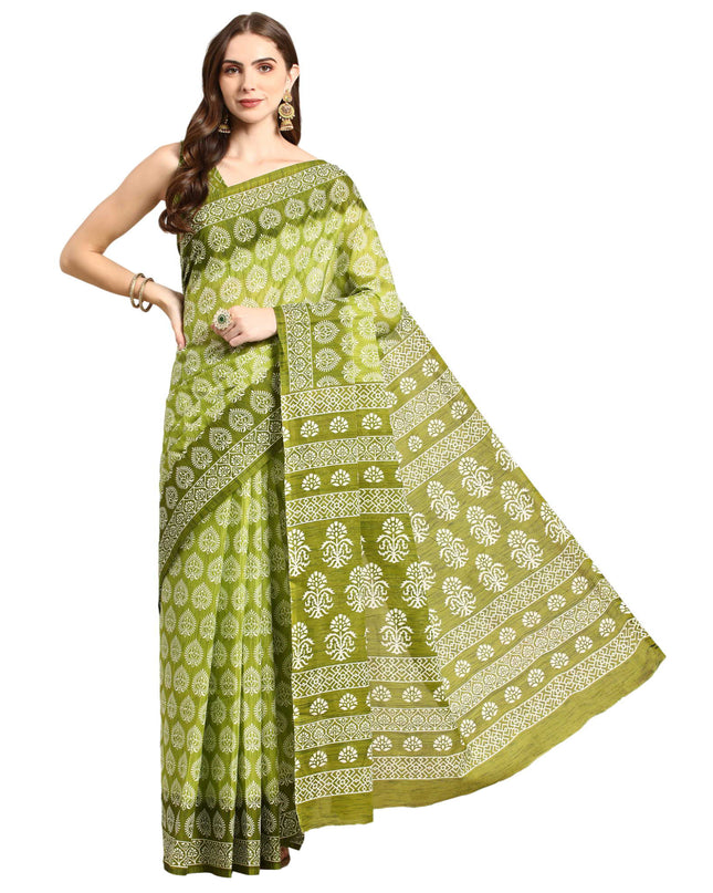 Pure Cotton Printed Mulmul Saree for Women with Blouse Piece