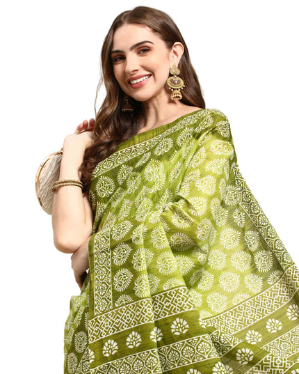 Pure Cotton Printed Mulmul Saree for Women with Blouse Piece