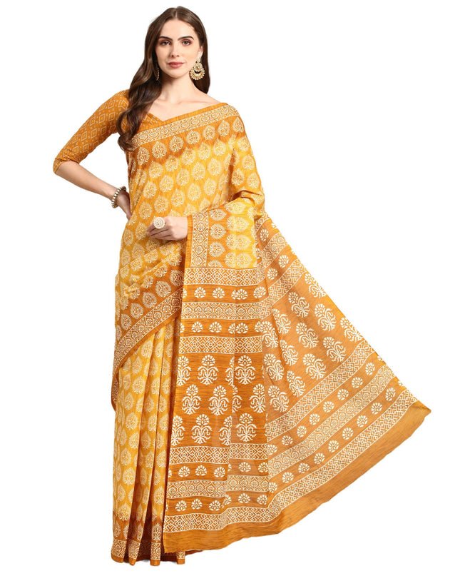 Pure Cotton Printed Mulmul Saree for Women with Blouse Piece