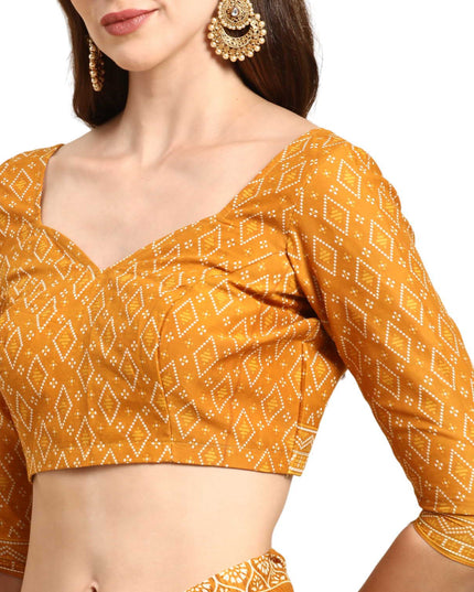 Pure Cotton Printed Mulmul Saree for Women with Blouse Piece
