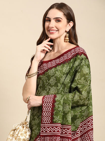 Pure Cotton Printed Mulmul Saree for Women with Blouse Piece