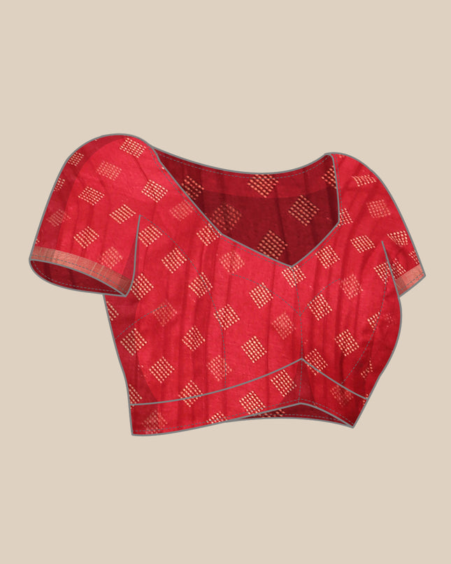 Printed Art Silk Saree with Unstitched Blouse Piece