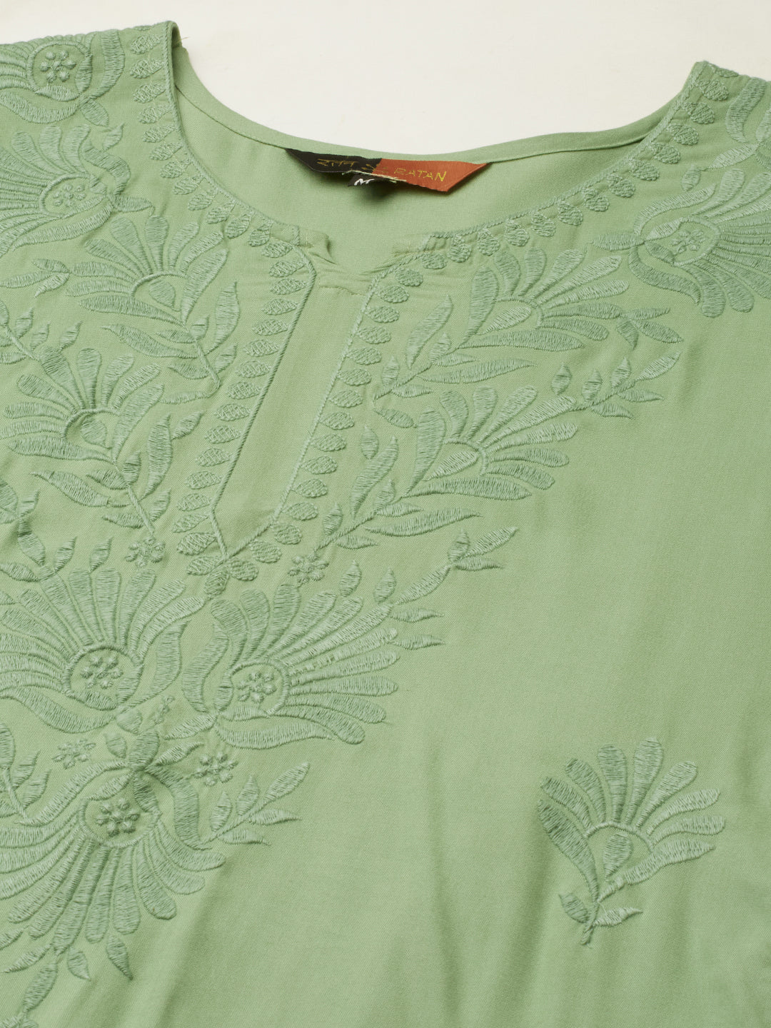 Rayon Straight Lucknowi Chikankari Ethnic Wear Kurta